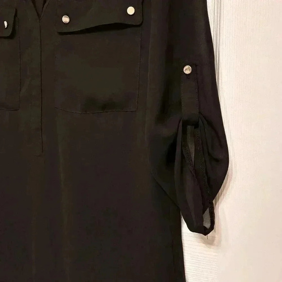 ❤️ Suzy Shier  Black Tunic Length Blouse XS Lightweight Top - Picture 11 of 12